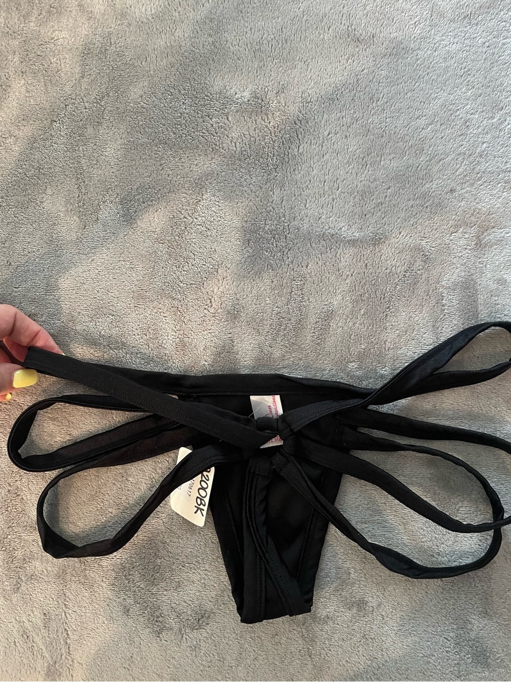 Source Unknown Black Strappy Bikini Bottom